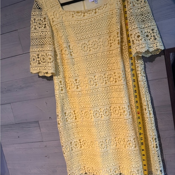 Estudio one Chic Yellow Lace Midi Dress - Picture 9 of 12